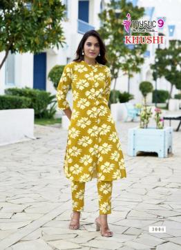 Mystic 9 Khushi Vol 3 catalog viscose wholesale co ord sets