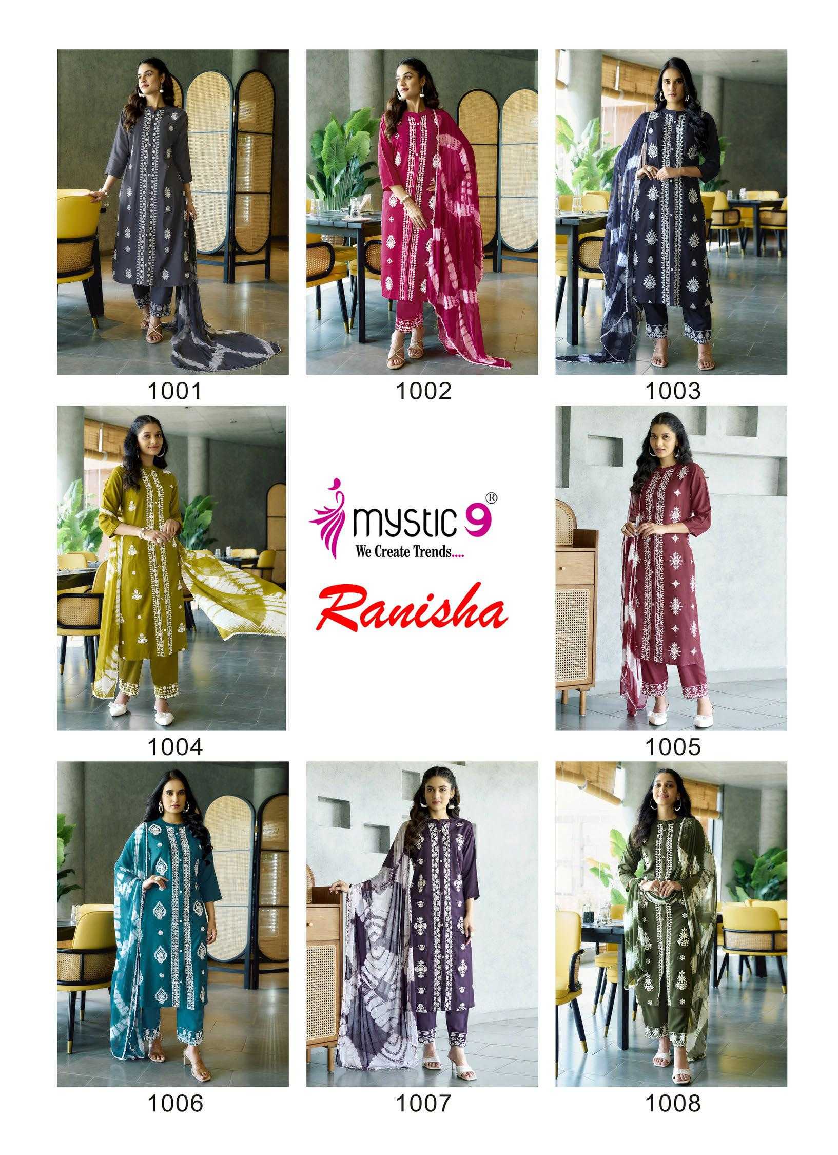 Mystic 9 Ranisha vol 1 catalog indian kurti dresses 