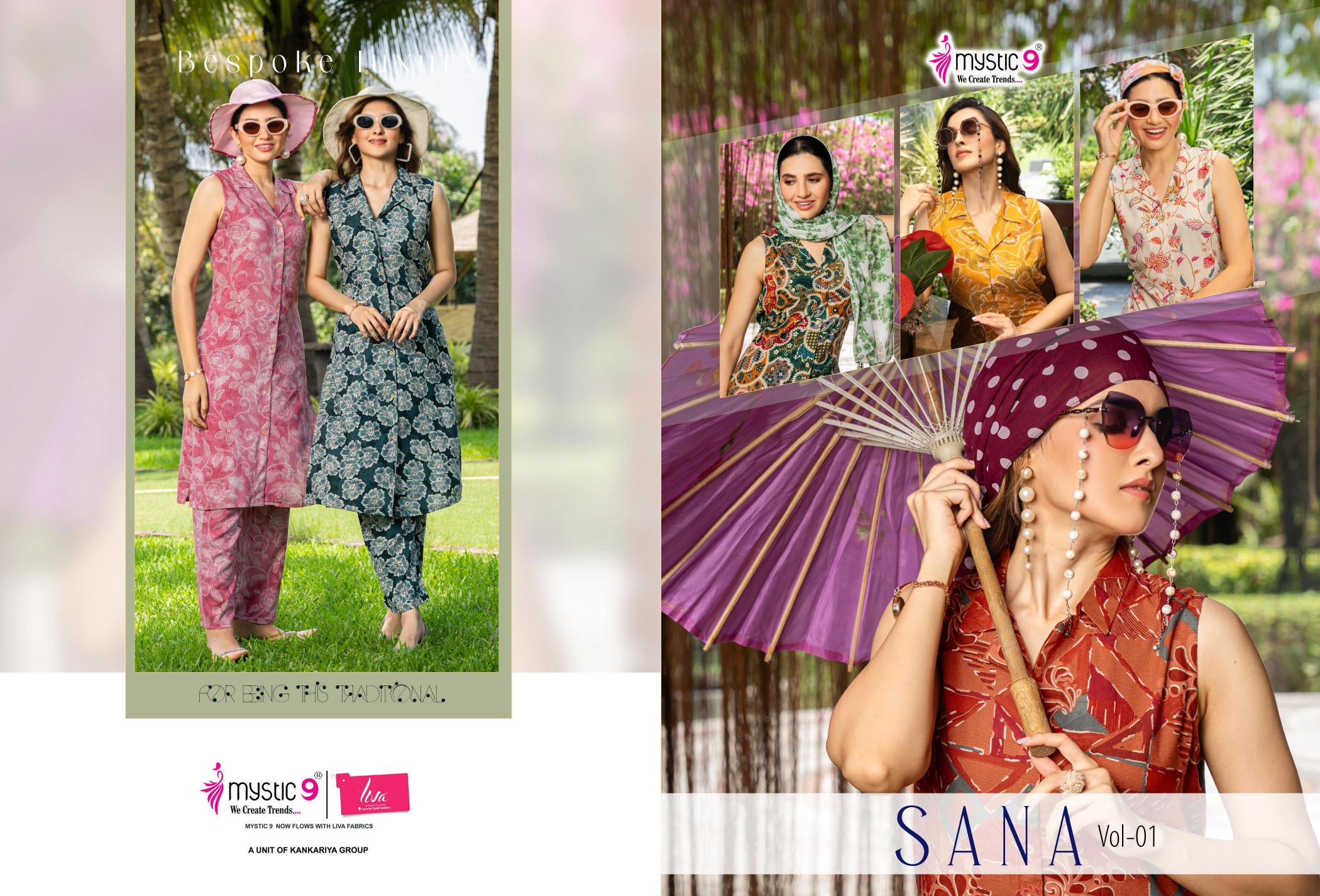 Mystic 9 Sana vol 1 catalog indian co ord set wholesale in uk