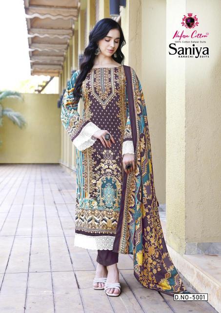 Nafisa Saniya Vol-05 – Karachi Dress Material - Wholesale Catalog