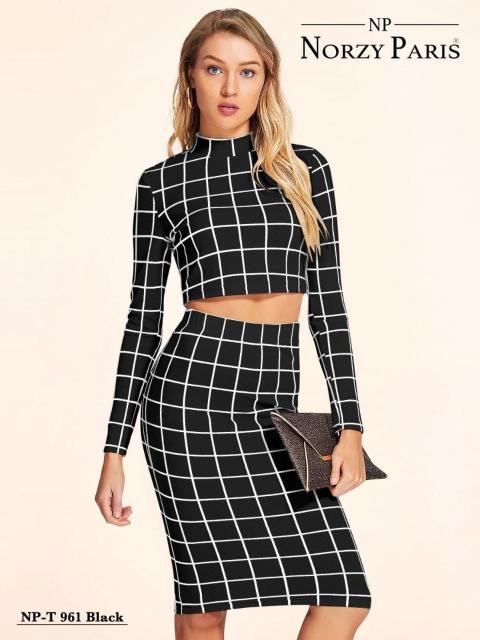 Norzy Paris Tipsy T 961 Black , 966 Pink , 967 White Catalog bodycon dress for women