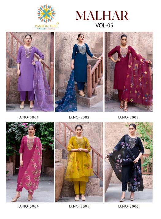 Passion Tree Malhar Vol 5 Catalog royal blue kurtis online india