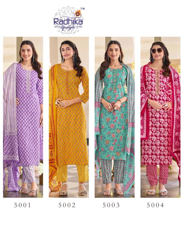 Radhika Lifestyle Cotton Fab Vol 5 catalog cotton embroidered kurti online india