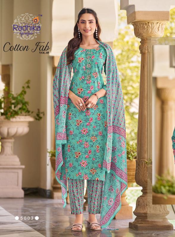 Radhika Lifestyle Cotton Fab Vol 5 catalog cotton embroidered kurti online india