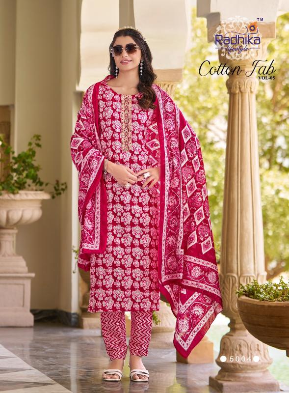 Radhika Lifestyle Cotton Fab Vol 5 catalog cotton embroidered kurti online india