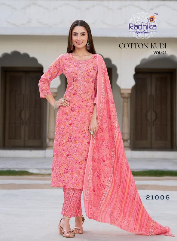 Radhika Lifestyle Cotton Kudi Vol 21 catalog indian cotton kurtis online