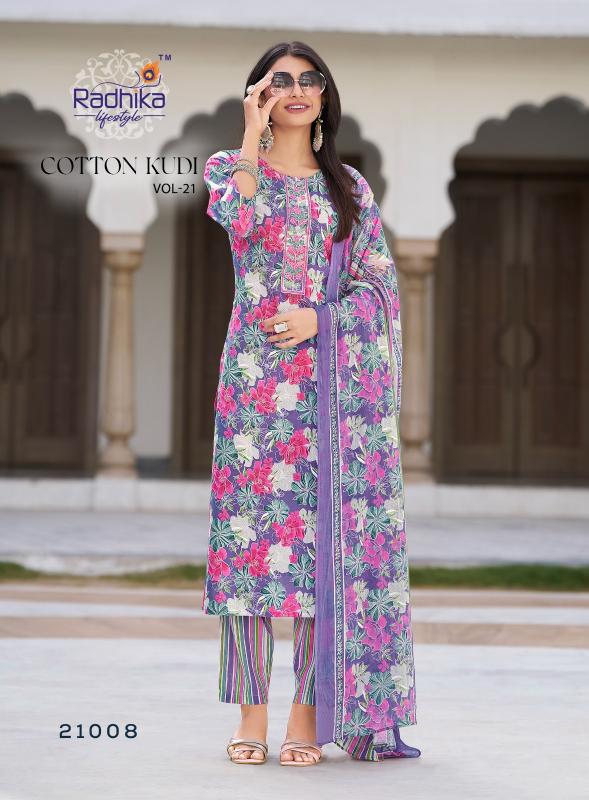 Radhika Lifestyle Cotton Kudi Vol 21 catalog indian cotton kurtis online