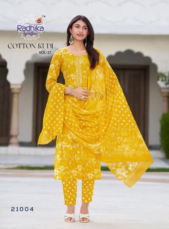 Radhika Lifestyle Cotton Kudi Vol 21 catalog indian cotton kurtis online