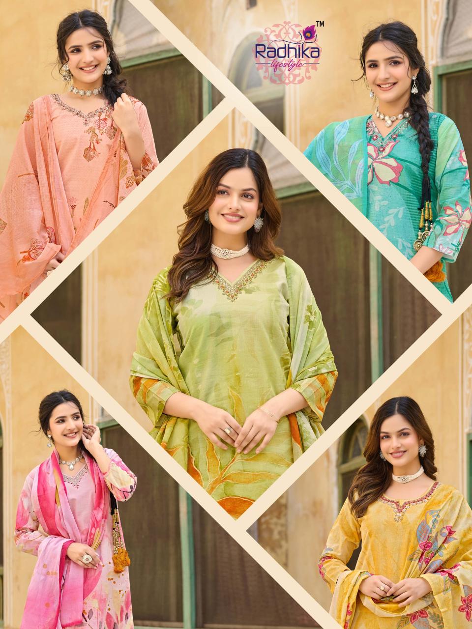 Radhika Lifestyle Cotton Spark Vol 1 Catalog cotton kurtis indian online