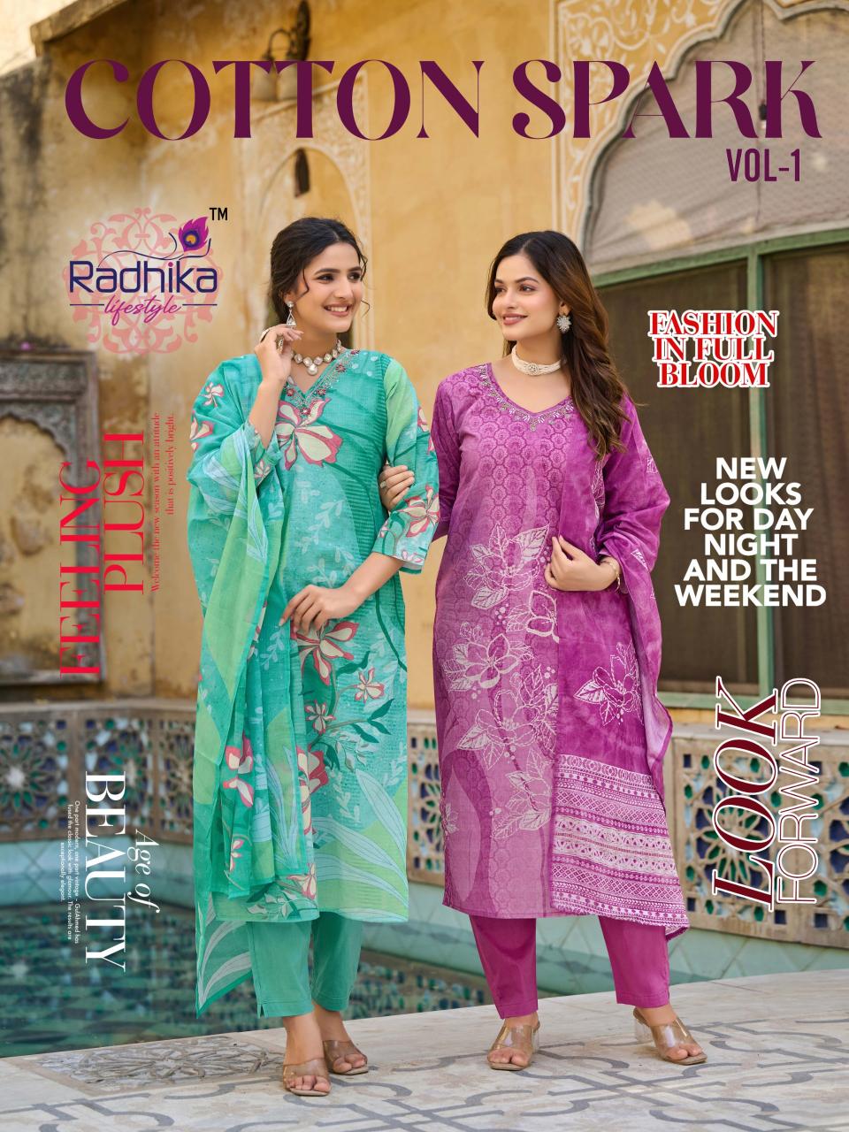 Radhika Lifestyle Cotton Spark Vol 1 Catalog cotton kurtis indian online