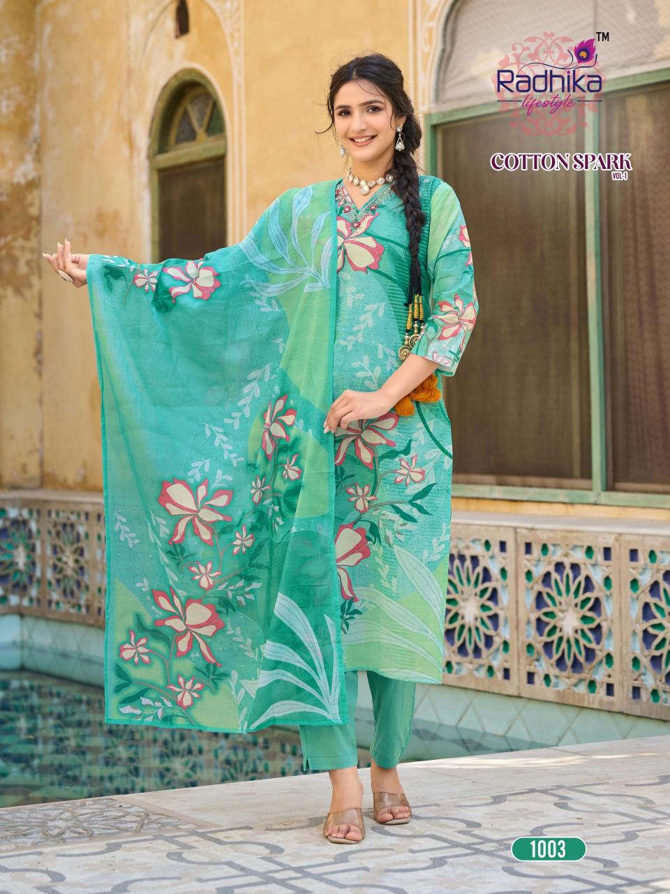 Radhika Lifestyle Cotton Spark Vol 1 Catalog cotton kurtis indian online