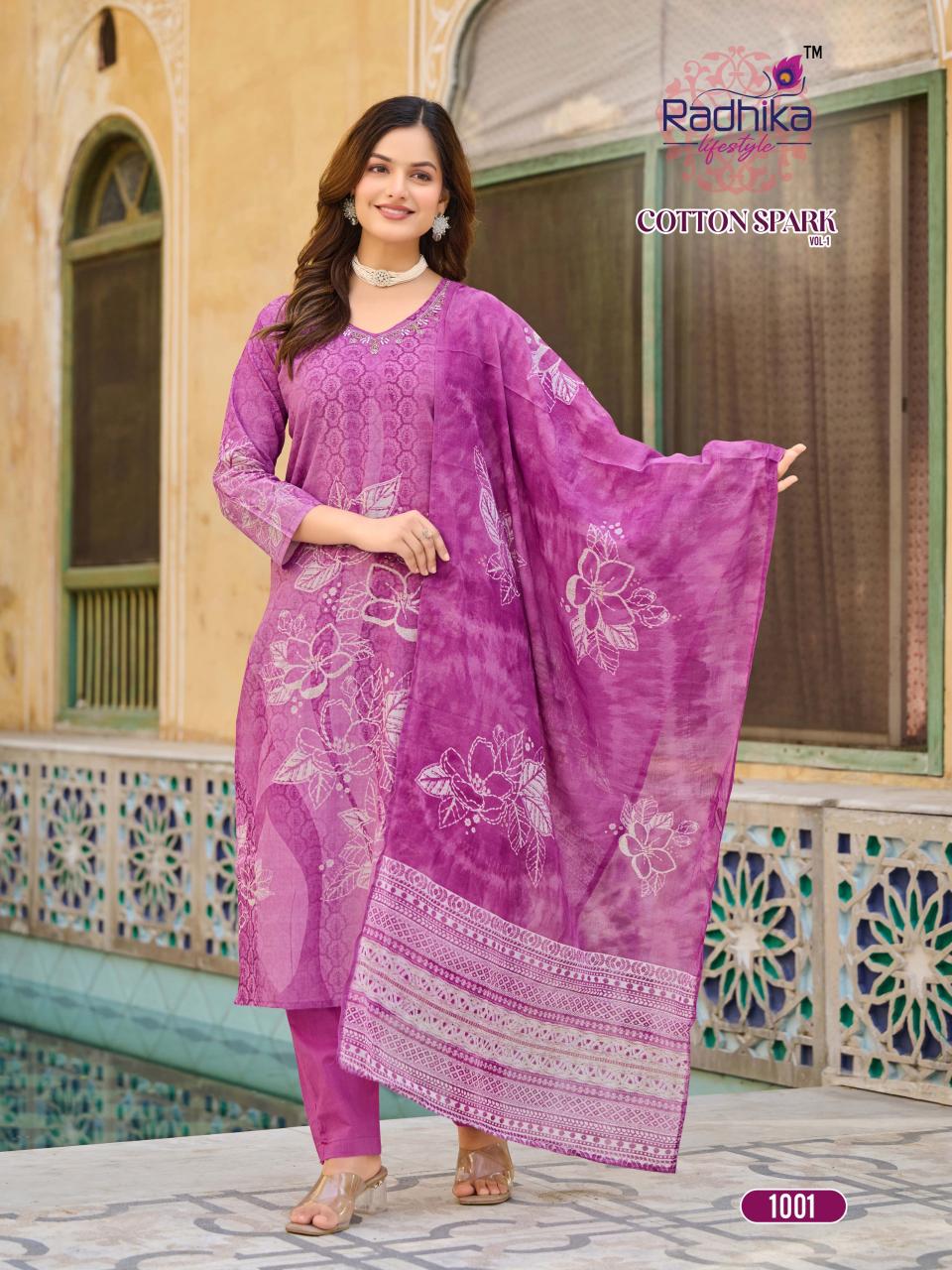 Radhika Lifestyle Cotton Spark Vol 1 Catalog cotton kurtis indian online