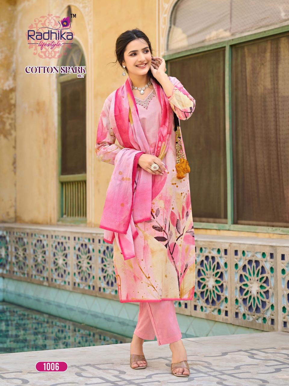 Radhika Lifestyle Cotton Spark Vol 1 Catalog cotton kurtis indian online