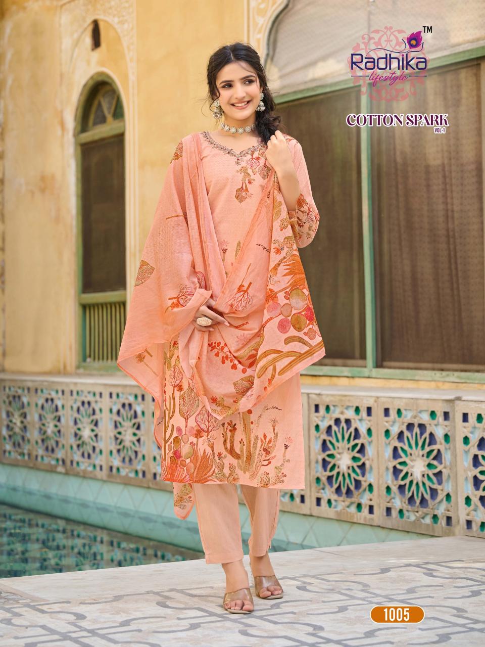 Radhika Lifestyle Cotton Spark Vol 1 Catalog cotton kurtis indian online