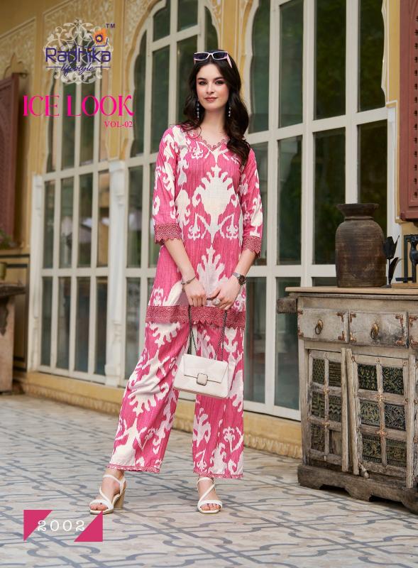 Radhika Lifestyle Ice Look Vol 1 Catalog modest co ord sets wholesale