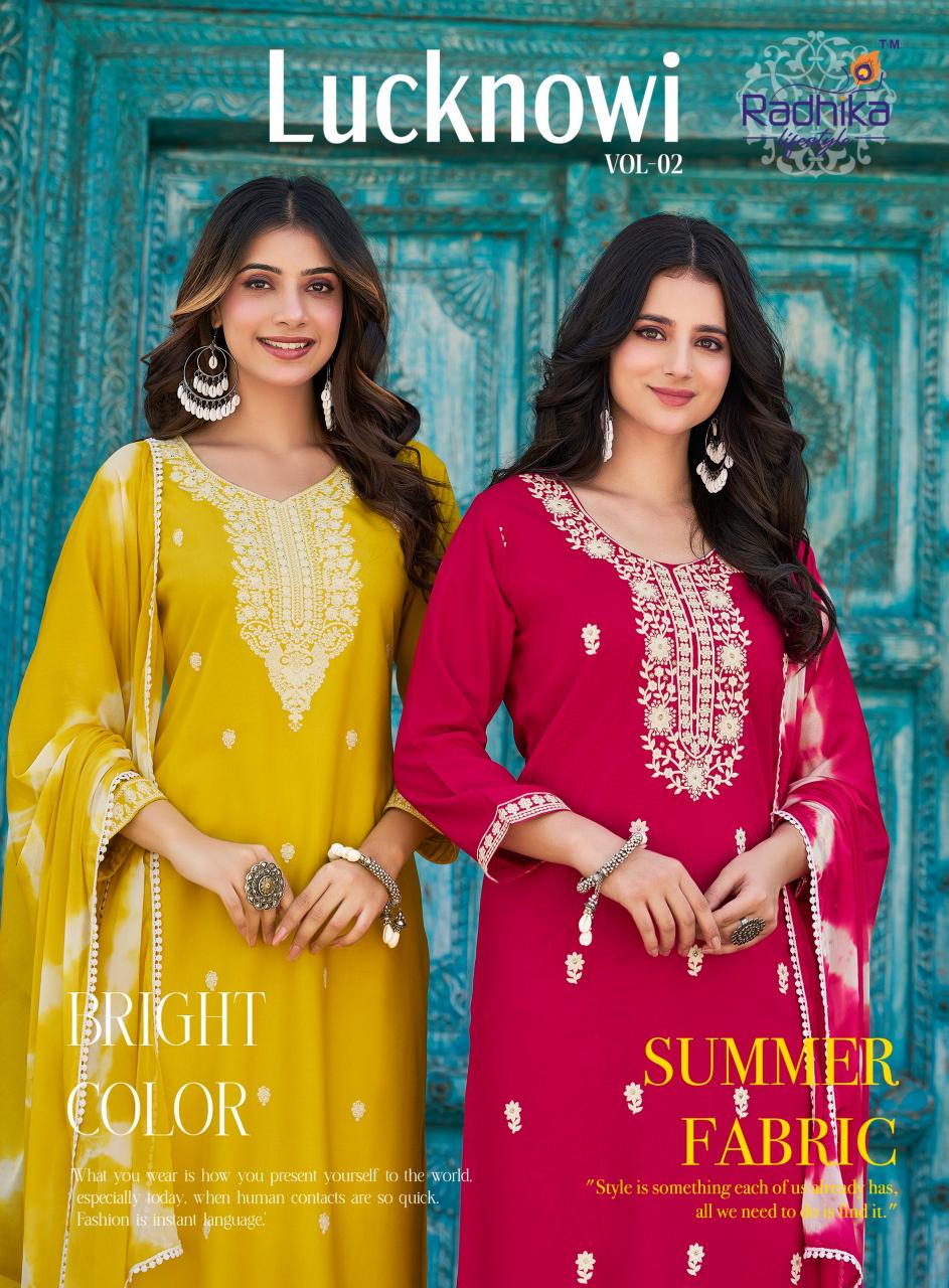 Radhika Lifestyle Lucknowi vol 2 catalog top 10 kurti brands in india