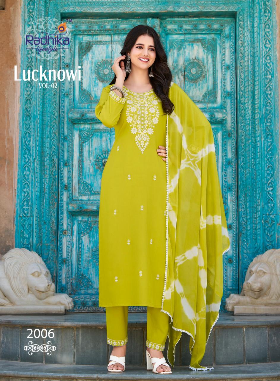 Radhika Lifestyle Lucknowi vol 2 catalog top 10 kurti brands in india
