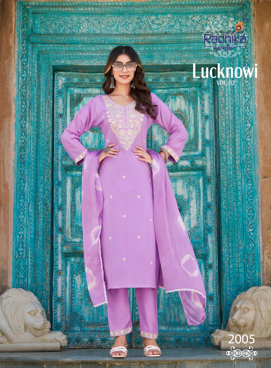 Radhika Lifestyle Lucknowi vol 2 catalog top 10 kurti brands in india