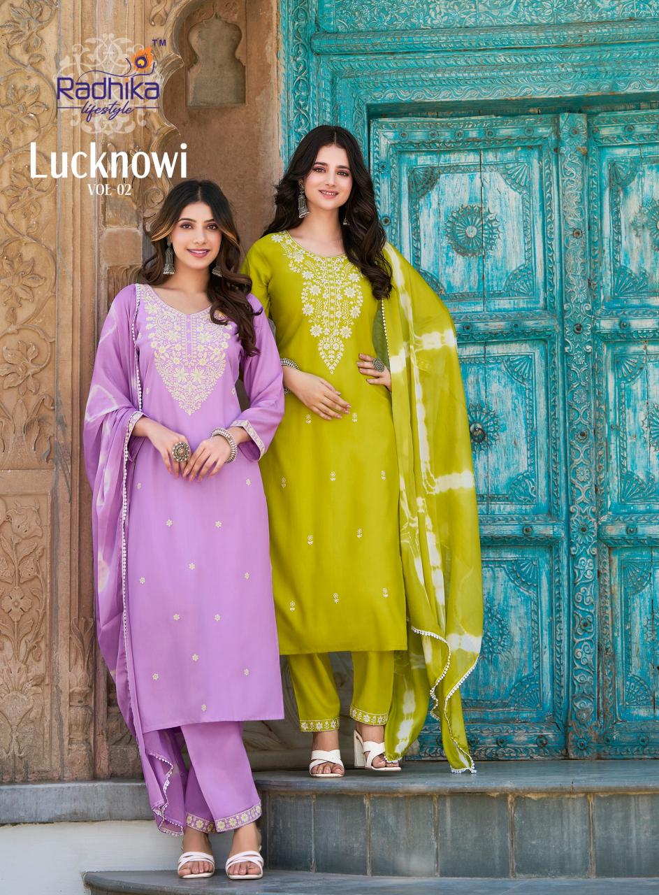 Radhika Lifestyle Lucknowi vol 2 catalog top 10 kurti brands in india