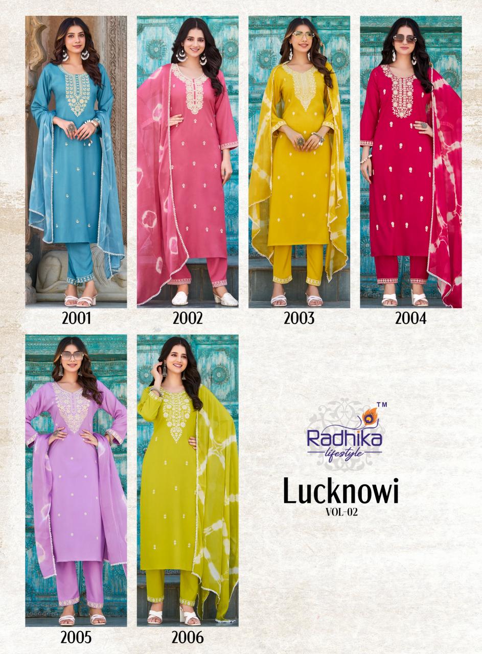 Radhika Lifestyle Lucknowi vol 2 catalog top 10 kurti brands in india