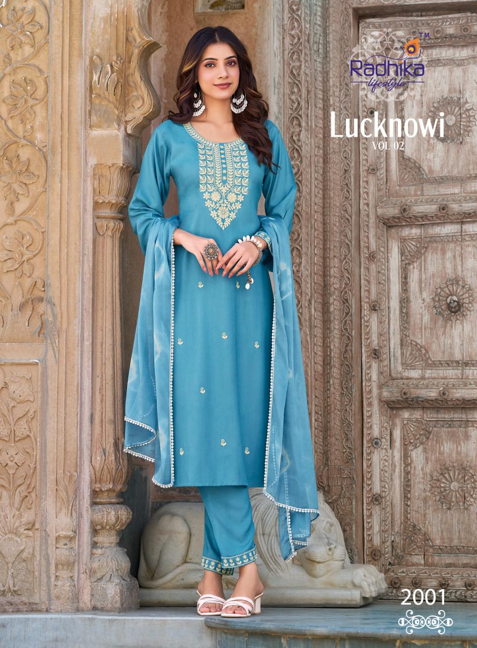 Radhika Lifestyle Lucknowi vol 2 catalog top 10 kurti brands in india