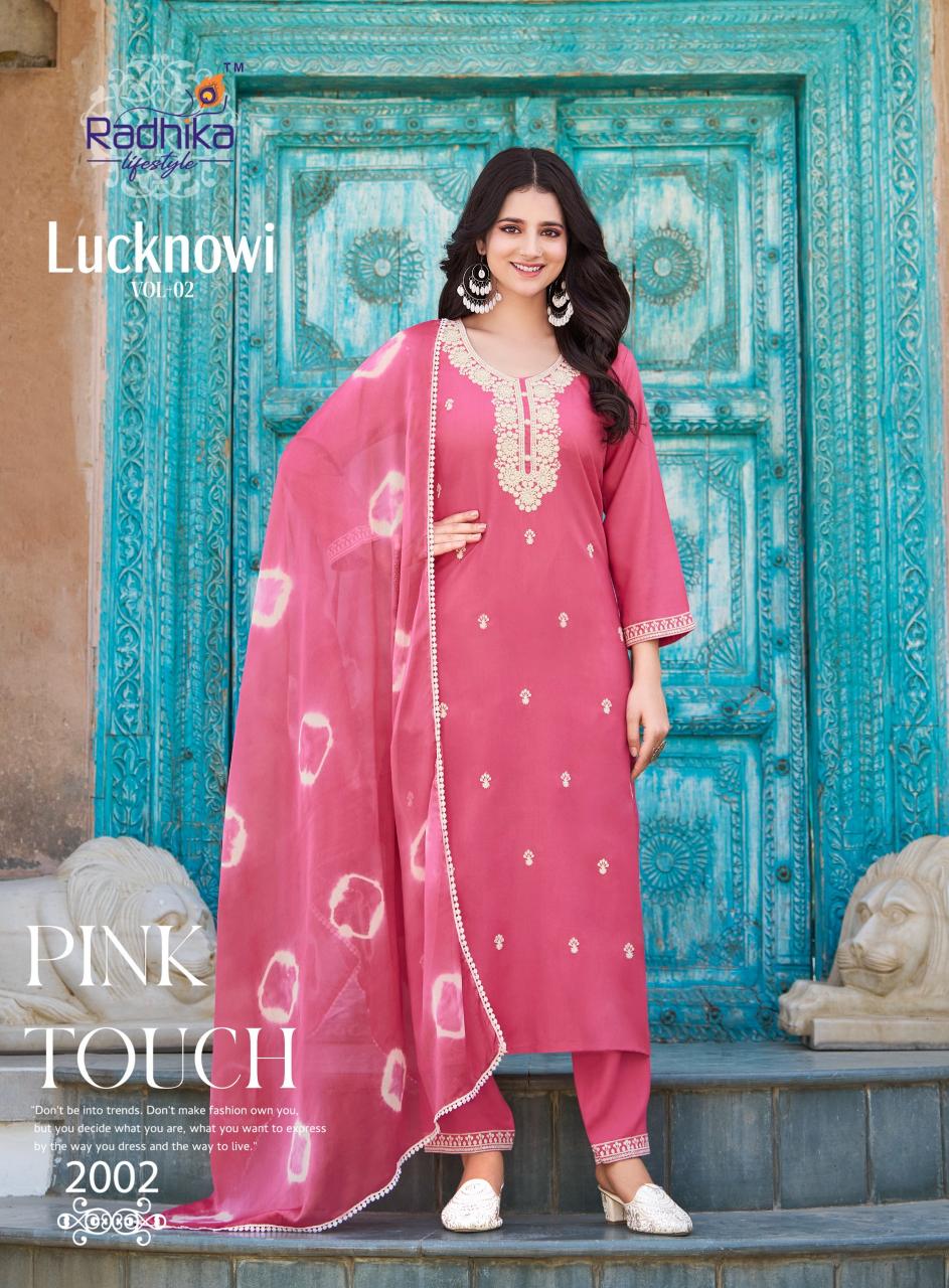 Radhika Lifestyle Lucknowi vol 2 catalog top 10 kurti brands in india