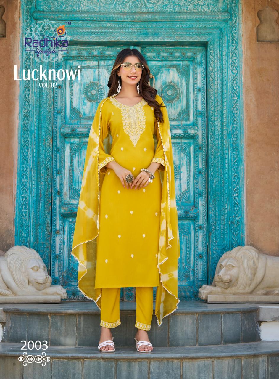 Radhika Lifestyle Lucknowi vol 2 catalog top 10 kurti brands in india