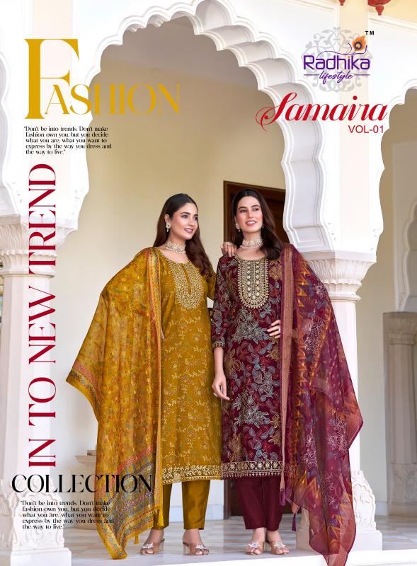 Radhika Lifestyle Samaira Vol 1 catalog indian jaipuri kurtis canada