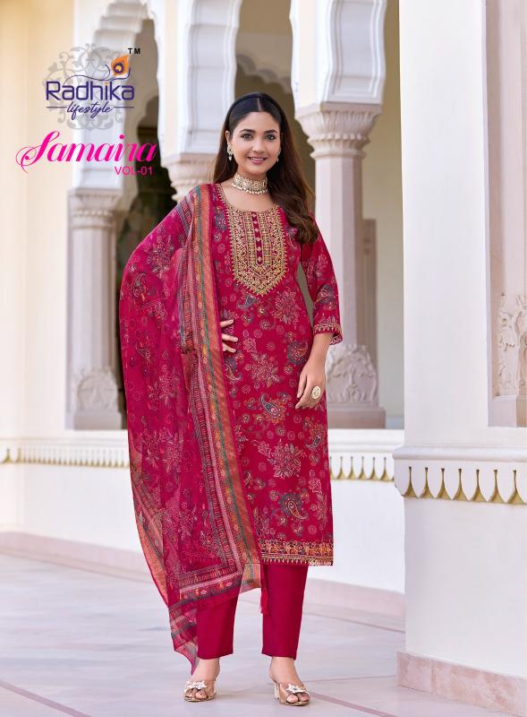 Radhika Lifestyle Samaira Vol 1 catalog indian jaipuri kurtis canada