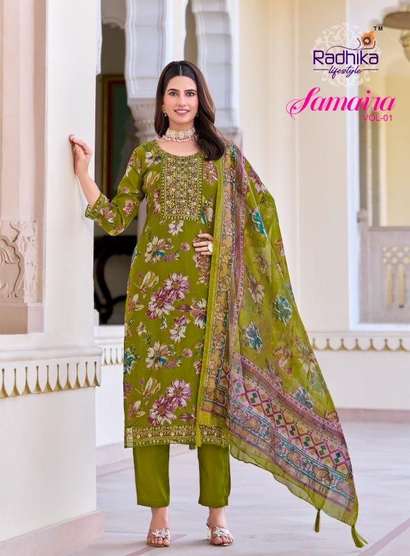 Radhika Lifestyle Samaira Vol 1 catalog indian jaipuri kurtis canada