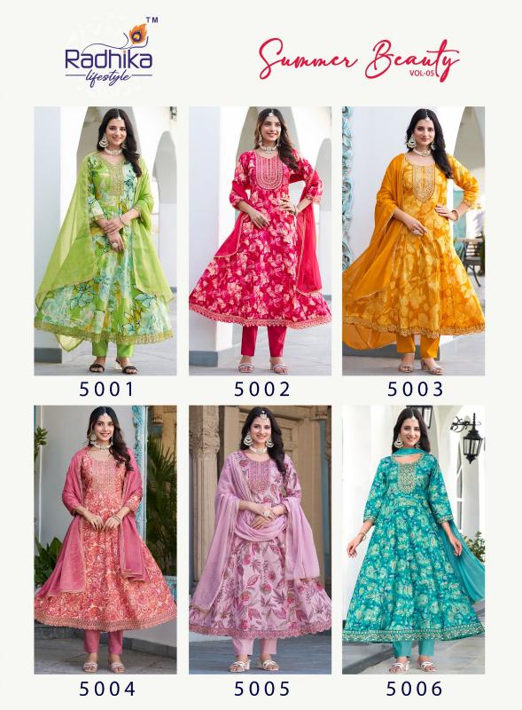 Radhika Lifestyle Summer Beauty Vol 5 catalog indian kurtis online ebay anarkali