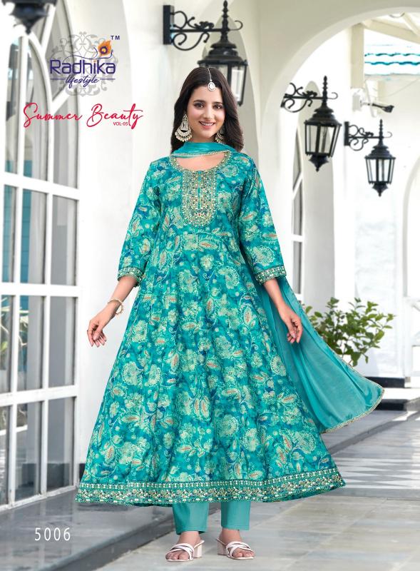 Radhika Lifestyle Summer Beauty Vol 5 catalog indian kurtis online ebay anarkali