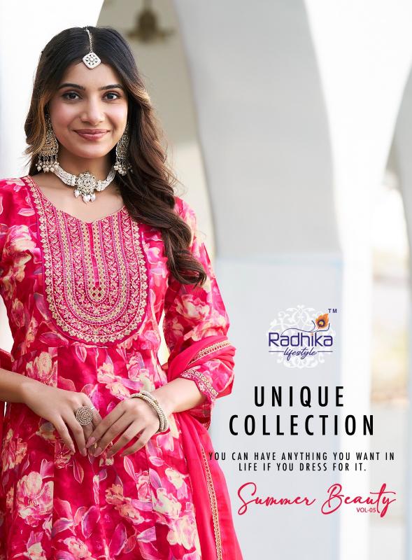 Radhika Lifestyle Summer Beauty Vol 5 catalog indian kurtis online ebay anarkali
