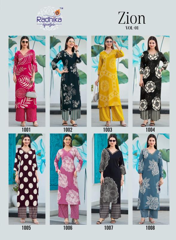 Radhika Lifestyle Zion vol 1 catalog modest co ord set for women 