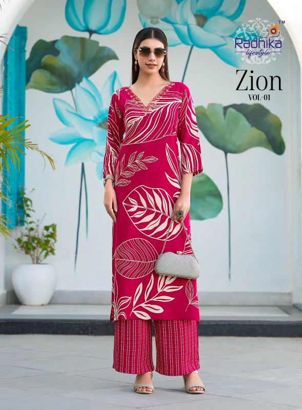 Radhika Lifestyle Zion vol 1 catalog modest co ord set for women 