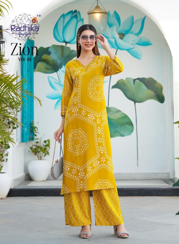 Radhika Lifestyle Zion vol 1 catalog modest co ord set for women 