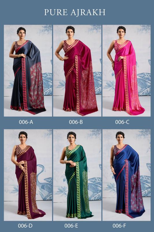 Rajtex Pure Ajrakh 006 catalog wholesale market for cheap sarees in surat