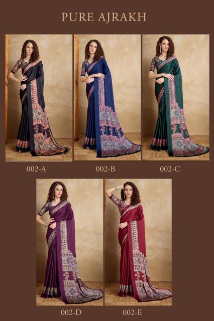 Rajtex Pure Ajrakh Vol 2 catalog surat ki saree factory