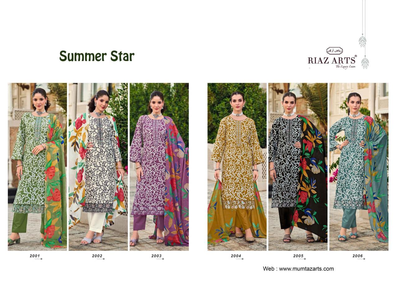 Riaz Arts Summer Star Catalog dress materials wholesale 
