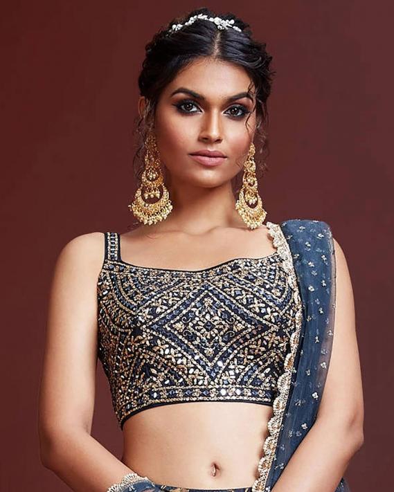 Sabella 102 Blue catalog lehenga wedding dress price in india