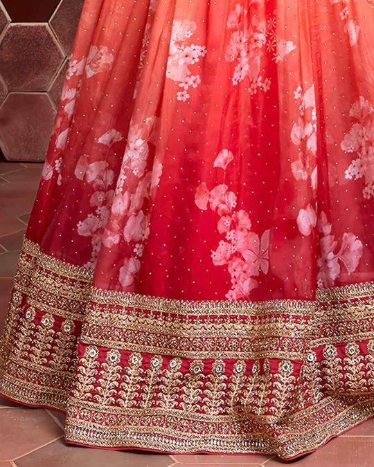 Sabella 103 Orange catalog bridal lehenga online india