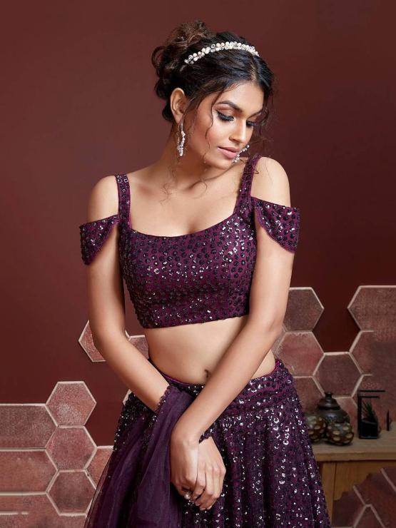Sabella 104 Purple catalog buy designer lehenga online india