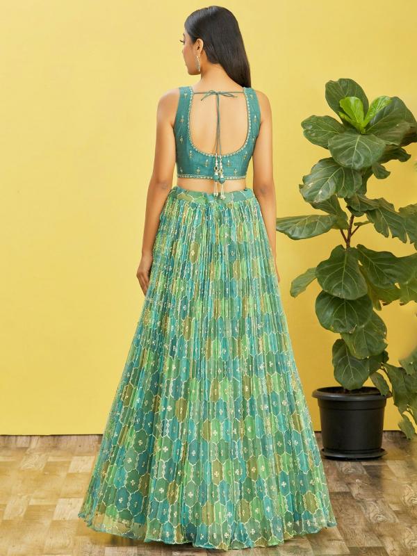 Sabella 111 Green catalog designer bridal lehenga online india