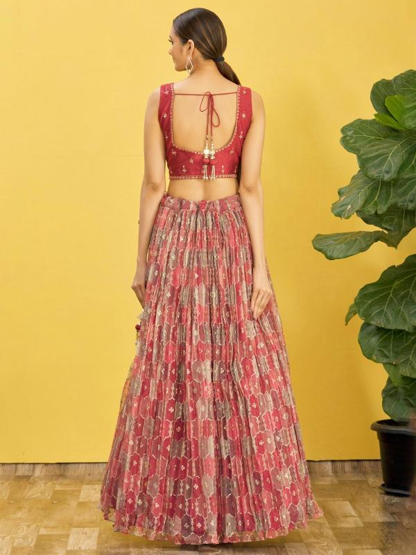 Sabella 111 Maroon catalog hsn code for lehenga choli in india