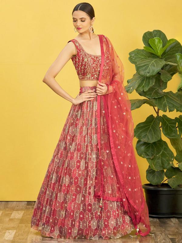 Sabella 111 Maroon catalog hsn code for lehenga choli in india