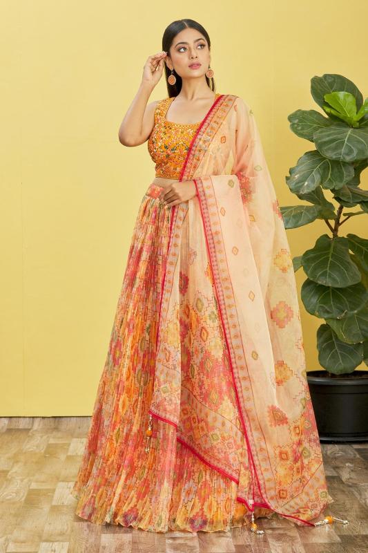 Sabella 121 Yellow catalog lehenga choli india price