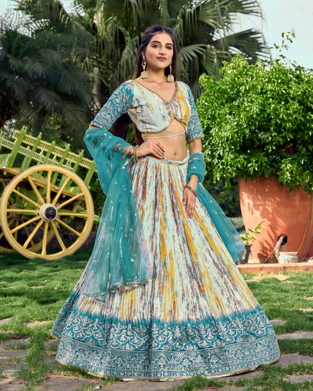 Sabella 5051 Rama catalog rajasthani lehenga online india