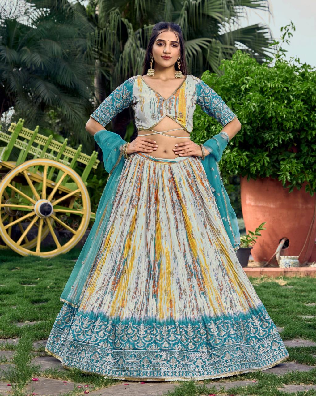 Sabella 5051 Rama catalog rajasthani lehenga online india
