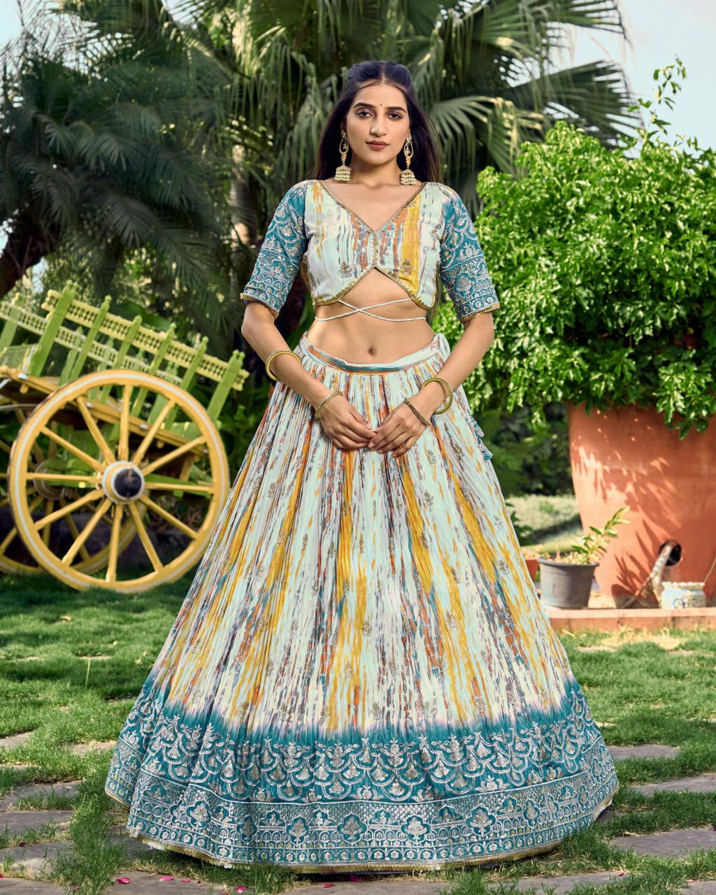 Sabella 5051 Rama catalog rajasthani lehenga online india