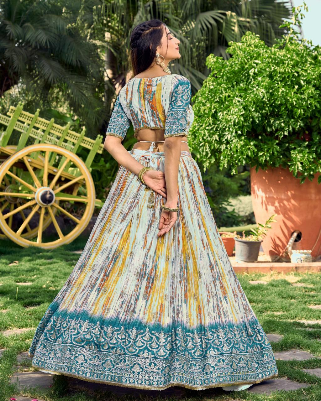 Sabella 5051 Rama catalog rajasthani lehenga online india